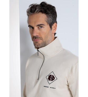 Bendorff Sweatshirt avec fermeture clair blanc cass