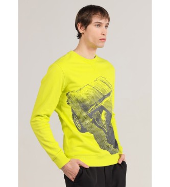 Bendorff Grafisches Sweatshirt mit grnem Boxkragen