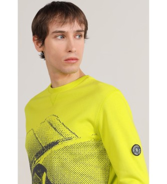 Bendorff Grafisches Sweatshirt mit grnem Boxkragen