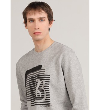 Bendorff Grafisch grijs sweatshirt met ronde hals