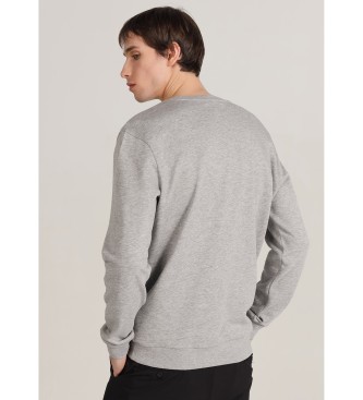 Bendorff Grafisk gr sweatshirt med rund hals