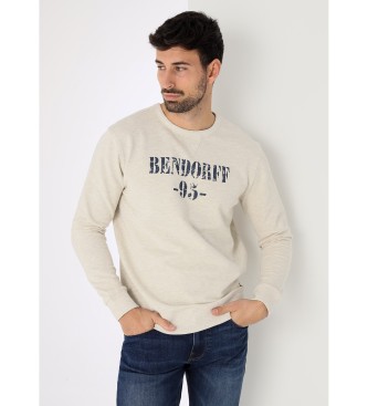 Bendorff Hoodless sweatshirt graphic grey box collar