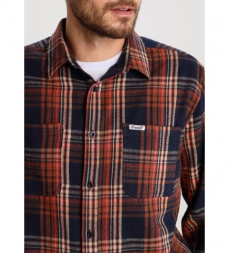 Bendorff Long sleeve shirt, checkered flannel, brown, navy 