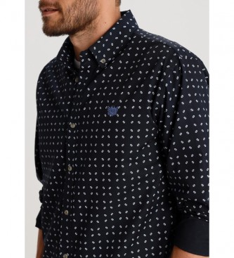 Bendorff Camicia Mini Print con ricamo blu navy