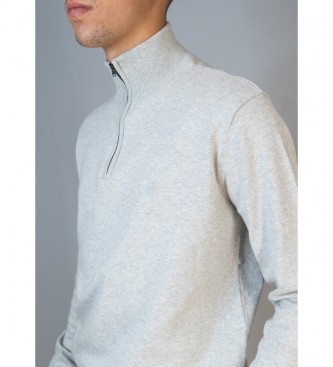 Bendorff Pullover básico Zip neck cinza