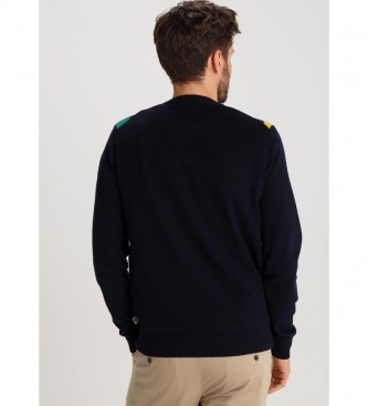 Bendorff Intarsia Xcv 95 navy sweater