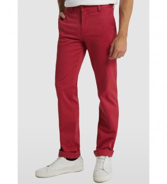 Bendorff Pantalon Chino Confort Fit rojo rosado.