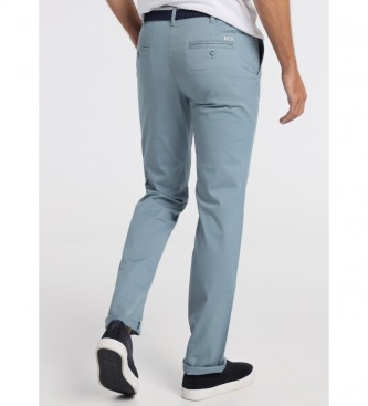 Bendorff Comfort Fit Chino Trousers blue grey