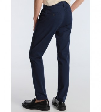 Bendorff Navy blue Slim Satin Chino Trousers