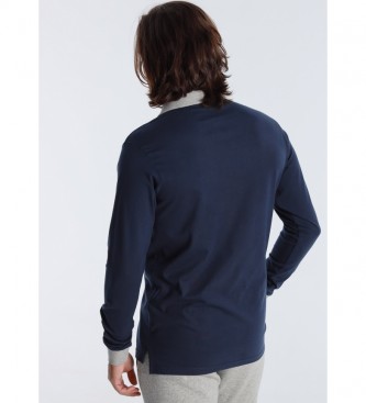 Bendorff Camisa pólo azul de manga comprida