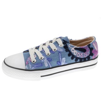Beppi Canvas jeans blue sneakers