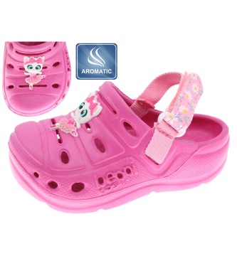 Beppi Baby Clogs With Decorative fcsia