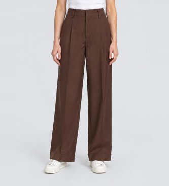 Berwich Pantalon Serena Crop marron