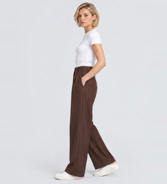 Berwich Pantalon Serena Crop marron