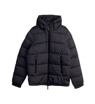 Bikkembergs Quiltad kappa tillverkad av Nylon navy