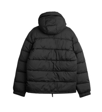 Bikkembergs Black Nylon Quilted Coat