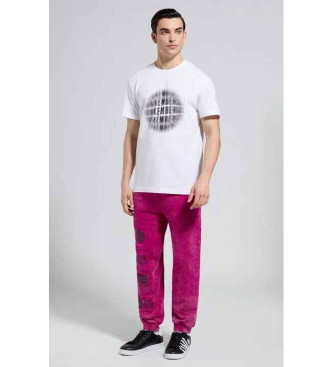 Bikkembergs T-shirt bianca con stampa pop