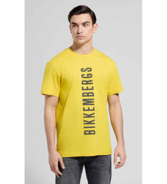 Bikkembergs T-shirt med gul logotyp