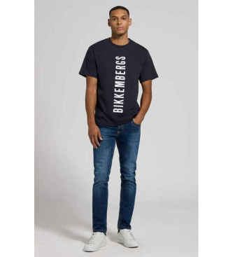 Bikkembergs T-shirt com logtipo da marinha