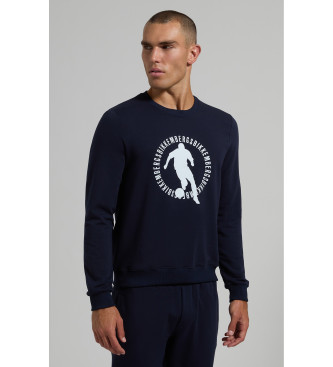 Bikkembergs Sportieve set met rond logo navy