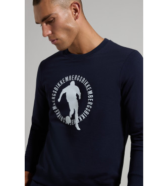 Bikkembergs Sportliches Set mit rundem Logo navy