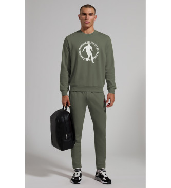 Bikkembergs Set sportivo con logo rotondo verde