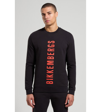 Bikkembergs 3D-sweatshirt svart, rd