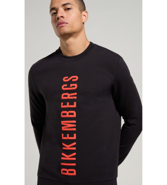 Bikkembergs 3D-sweatshirt svart, rd