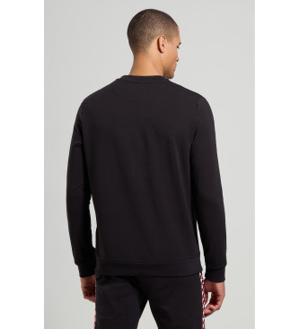 Bikkembergs 3D-sweatshirt svart, rd