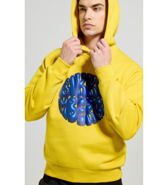 Bikkembergs Sudadera con ilustracin amarillo