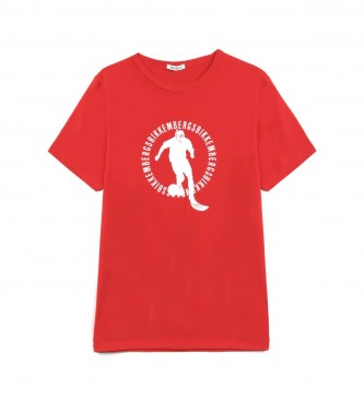 Bikkembergs T-shirt com logtipo vermelho
