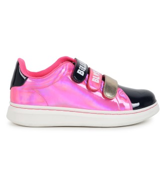 Billieblush Zapatillas de piel iridiscente rosa