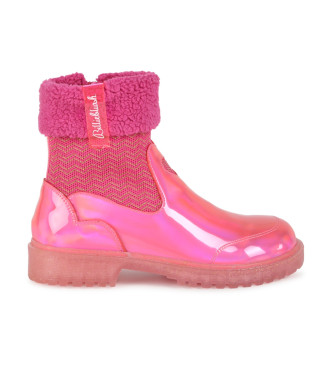 Billieblush Botins Chelsea em pele cor-de-rosa