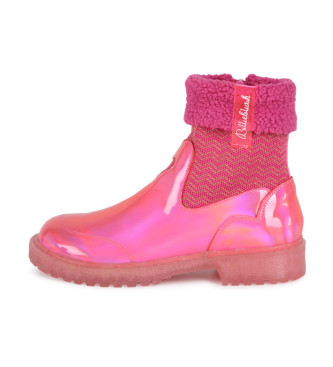 Billieblush Botins Chelsea em pele cor-de-rosa