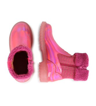 Billieblush Botins Chelsea em pele cor-de-rosa