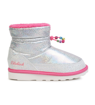 Billieblush Botas de neve em pele prateada