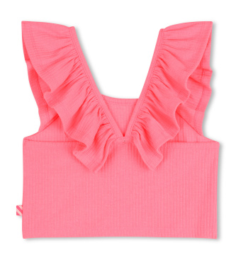 Billieblush Rosa ribbad T-shirt