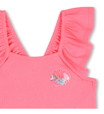 Billieblush Rosa ribbad T-shirt