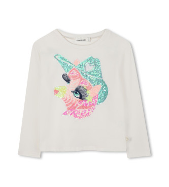Billieblush Maglietta unicorno bianco sporco