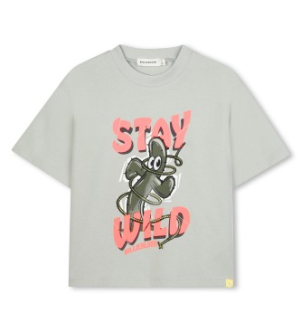 Billieblush Maglietta grigia Stay Wild