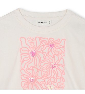 Billieblush Maglietta a fiori bianco sporco