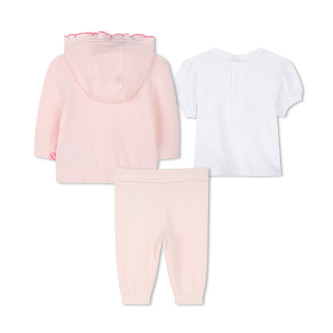 Billieblush Conjunto jogging 3 piezas rosa, blanco