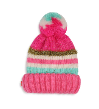 Billieblush Gorro con hilos de pompn rosa