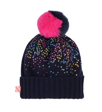 Billieblush Navy pompom hat