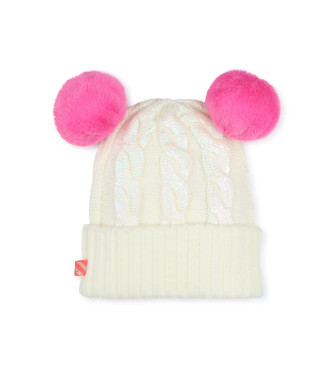 Billieblush Gorro con dos pompones beige