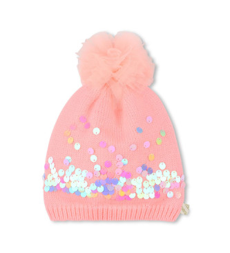 Billieblush Cappello con glitter rosa