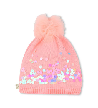 Billieblush Cappello con glitter rosa