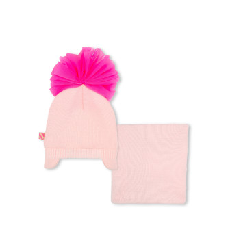 Billieblush Pink hat and scarf set