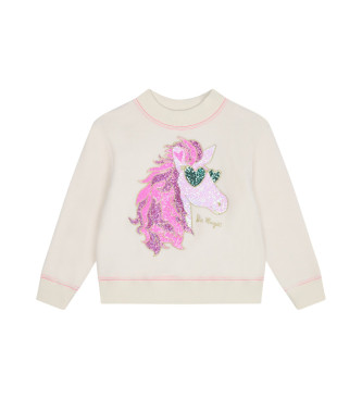 Billieblush Fransk beige fleece-sweatshirt