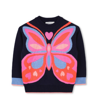 Billieblush Maglia a farfalla blu navy